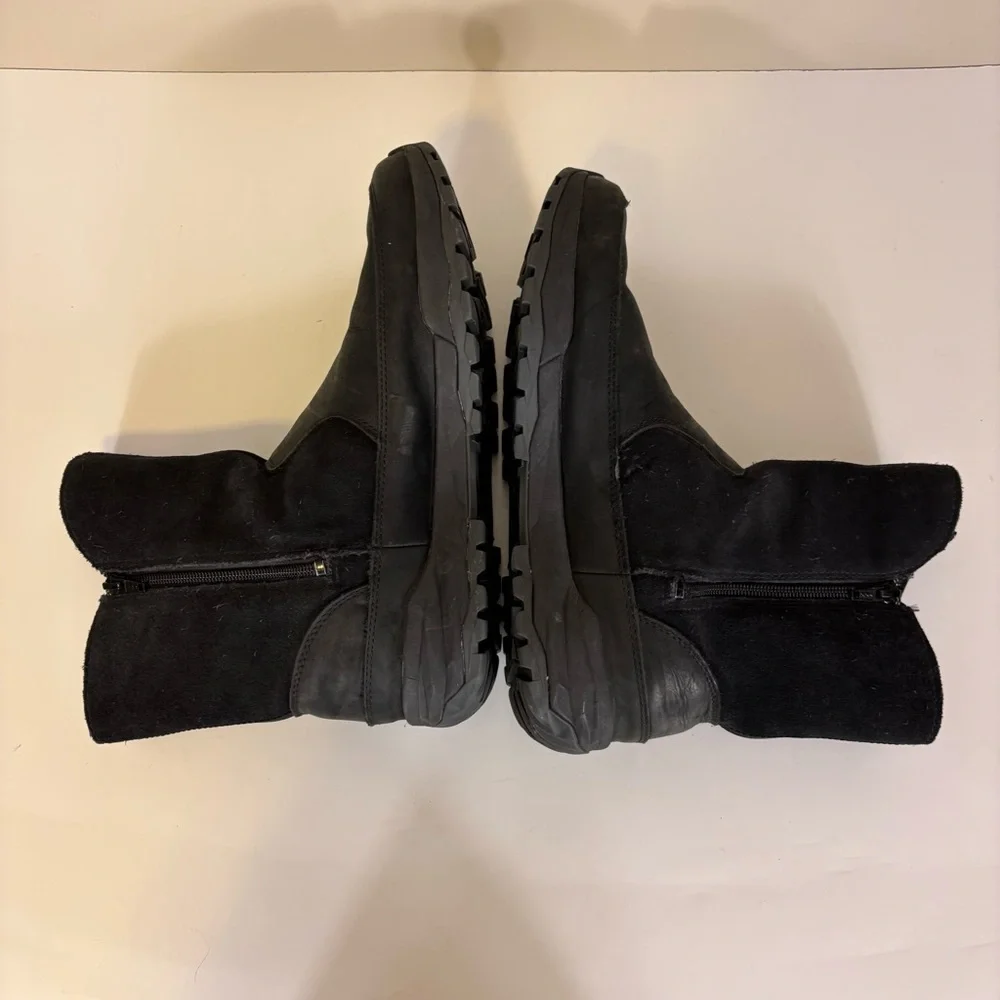 Merrell Black Suede‎ and Leather Men’s Fur Lined Winter Boots 10.5